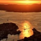 Západ slunce z vyhlídky nad Bergenem