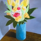 Pokračování v malbě květin, dolaďování detailů