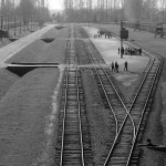 Fotografie kolejí v Birkenau